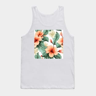 Hibiscus Flowers Pattern 23 Tank Top